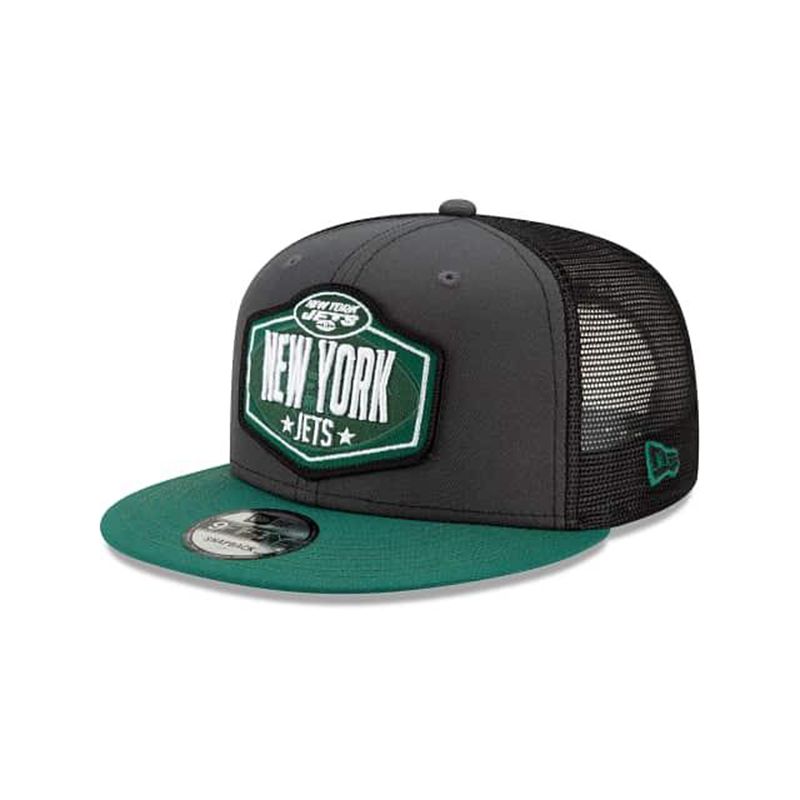 NFL New York Jets Draft 9Fifty Snapback (VNN0624) - Grey New Era Caps